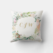 Coussin de maternité à monogramme floral pour stat (Verso)