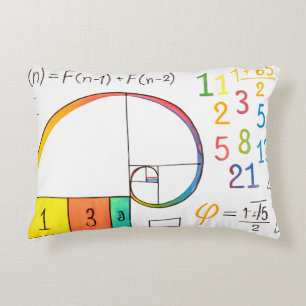 Coussin de mathématiques de séquence Fibonacci