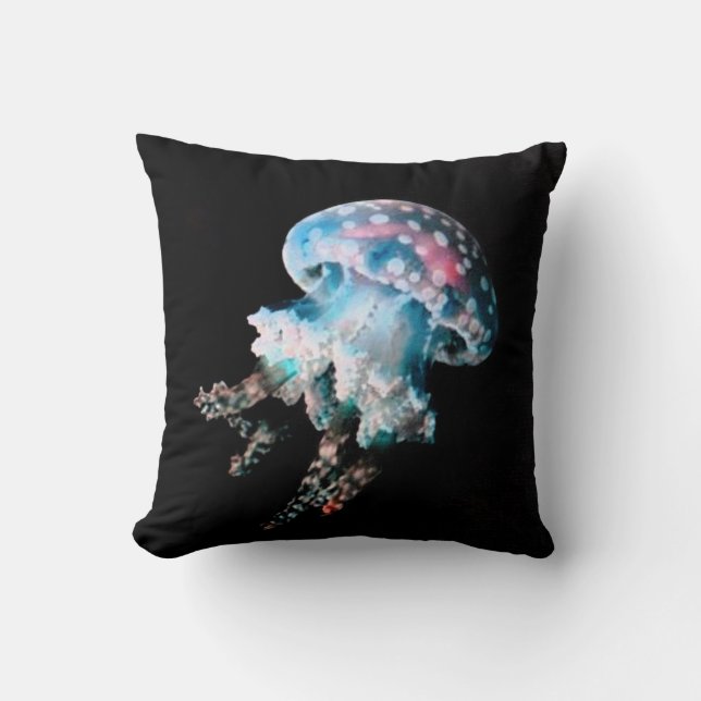Coussin de méduse turquoise (Recto)