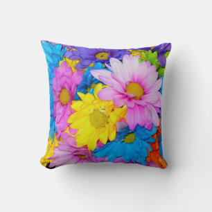 Coussin de mélange de fleur marron