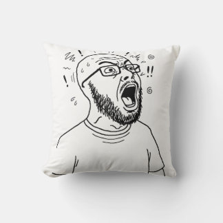 Coussin de mème iconique Wojak recto-verso