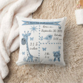 Coussin De mignons animaux de la jungle en bleu clair pour (Couverture)