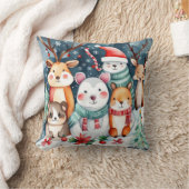 Coussin De mignons animaux sous la conception des arbres d (Couverture)