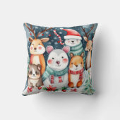 Coussin De mignons animaux sous la conception des arbres d (Verso)