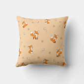 Coussin De mignons petits renards sur la crème (Verso)