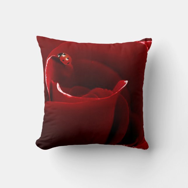 Coussin de MoJo d'Américain d'amour de coccinelle (Recto)