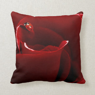 Coussin de MoJo d'Américain d'amour de coccinelle