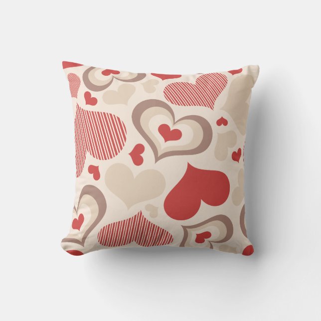 Coussin de Mojo d'Américain de formes de coeur (Recto)