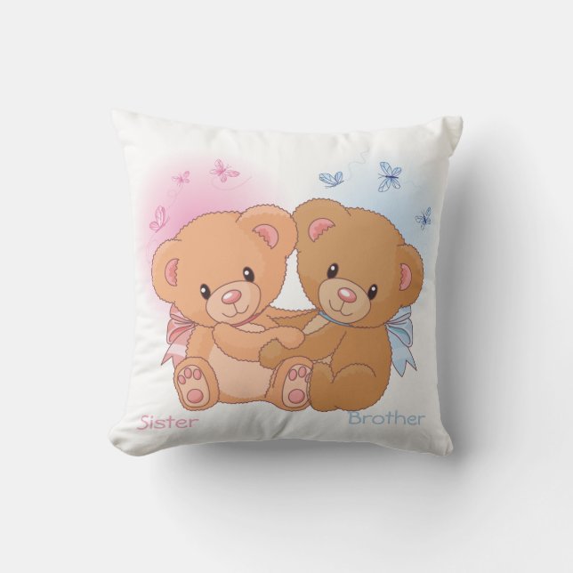 Coussin de MoJo d'Américain de frère et de soeur (Recto)