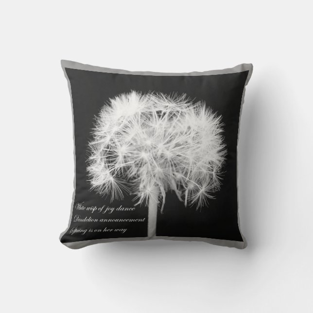 Coussin de MoJo d'Américain de Haiku de pissenlit (Recto)