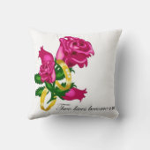 Coussin de MoJo d'Américain de roses et (Verso)