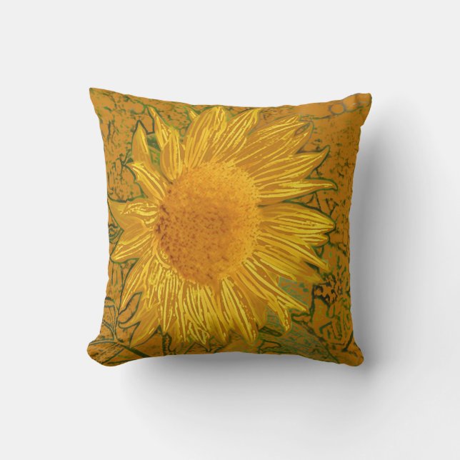 Coussin de Mojo d'Américain de tournesol (Recto)