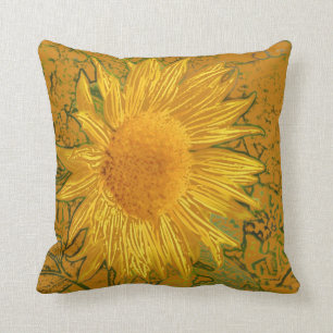 Coussin de Mojo d'Américain de tournesol