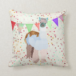 Coussin de Mojo d'art abstrait d'alpaga