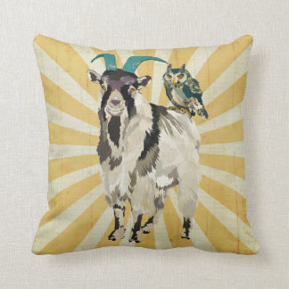 Coussin de Mojo de chèvre et de hibou de Billy