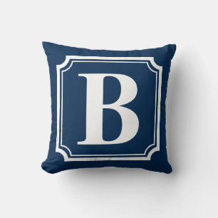 Coussin de monogramme Vintage de la Marine