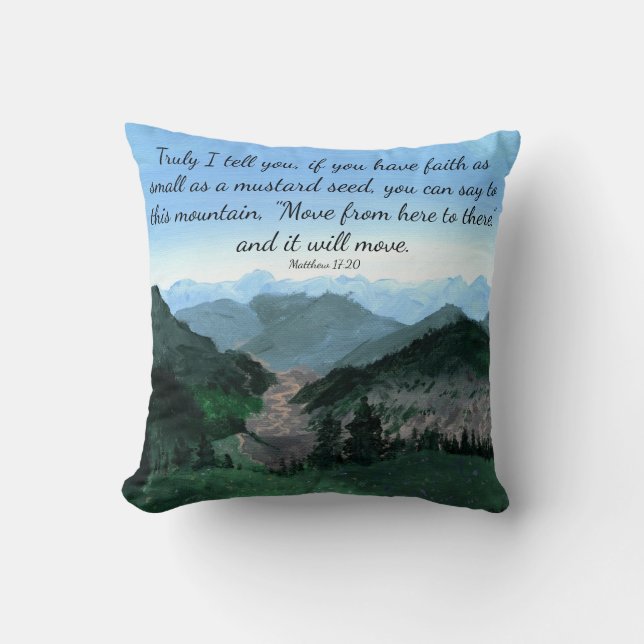 Coussin de montagnes de foi (Recto)
