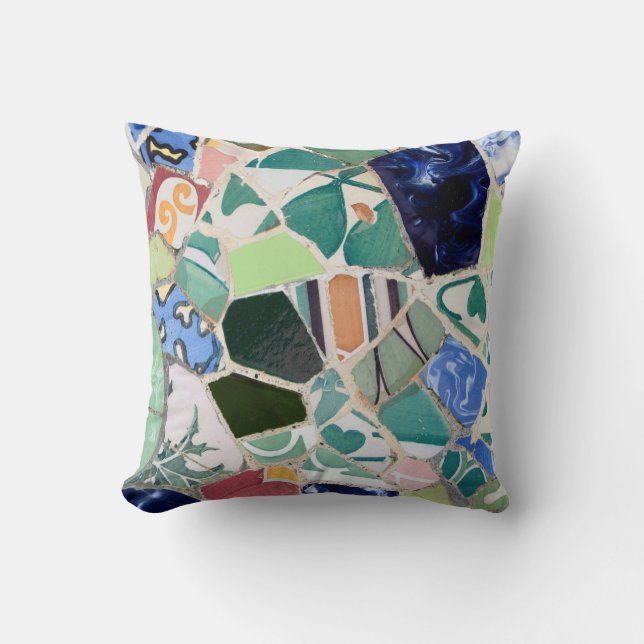 Coussin de mosaïques de Guell de parc (Recto)