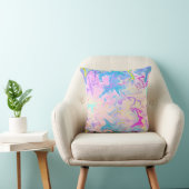 Coussin de motif d'abrégé sur aquarelle (Chaise)