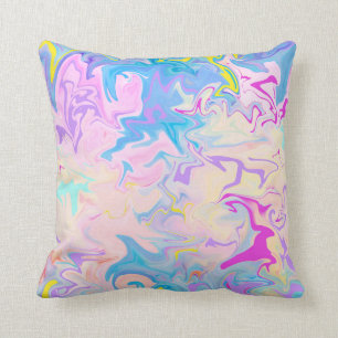 Coussin de motif d'abrégé sur aquarelle