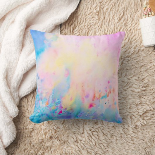 Coussin de motif d'abrégé sur aquarelle (Couverture)