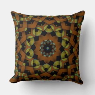 Coussin de Motif de  de tour Brown personnalisé