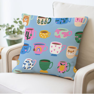 Coussin de Motif de pâte à café coloré