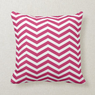 Coussin de motif de zigzag de vin de framboise