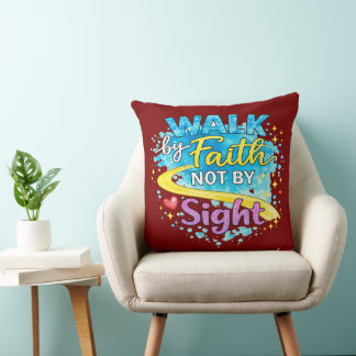 Coussin de motivation « Marcher par la foi et non