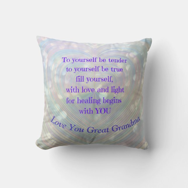 Coussin de motivation pour arrière-grand-mère (Recto)