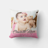 Coussin de Naissance Mignonne Fille Rose Cadeau So (Recto)