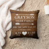 Coussin de naissance russe personnalisé Statistiqu (Couverture)