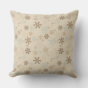 Coussin de Noël à jeter - Flocons de neige