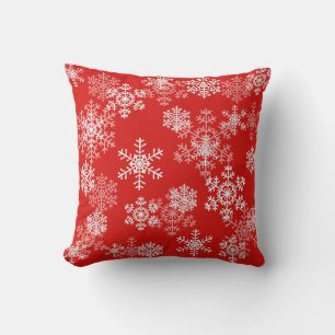 Coussin de Noël à motifs flocons de neige
