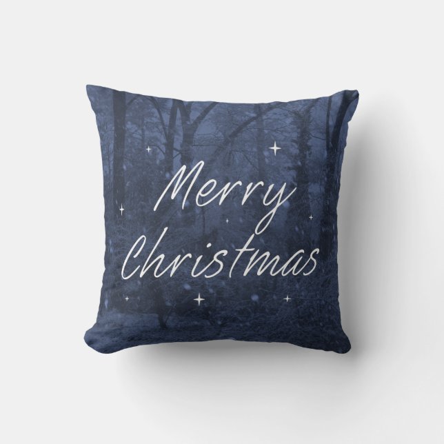 Coussin de Noël bleu (Recto)