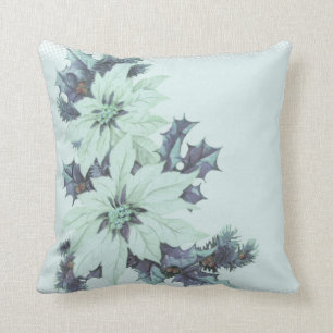 Coussin de Noël bleu et blanc