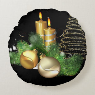 Coussin de Noël, bougie de Noël