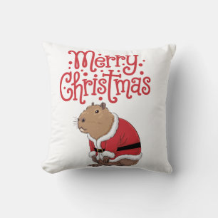 Coussin de Noël Capybara