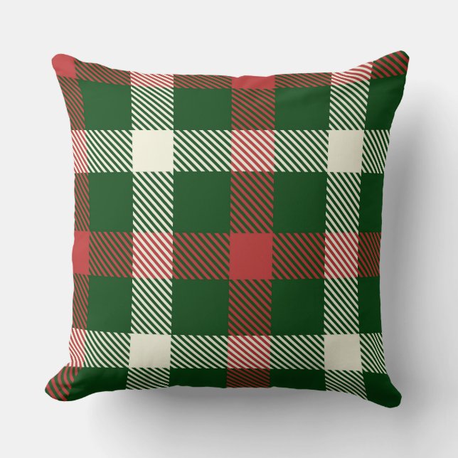 Coussin de Noël classique Buffalo Plaid (Recto)