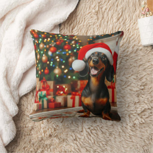 coussin de noël dachshund