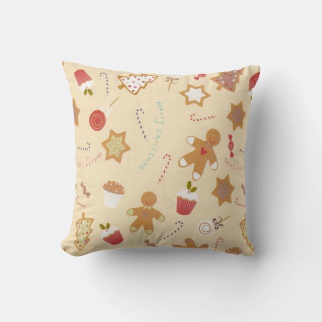 Coussin de Noël de biscuits de pain d'épice (Recto)