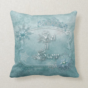 Coussin de Noël de bleu glacier