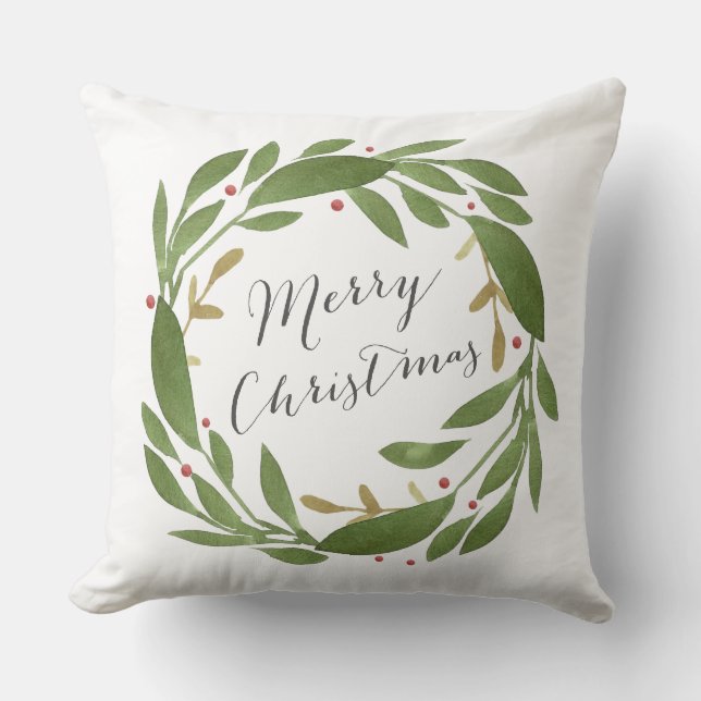 Coussin de Noël de brins d'hiver (Recto)