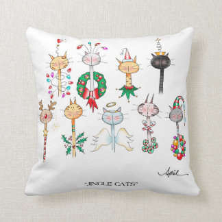 Coussin de Noël de CHATS de TINTEMENT