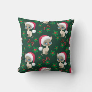 Coussin de Noël de chats mignons