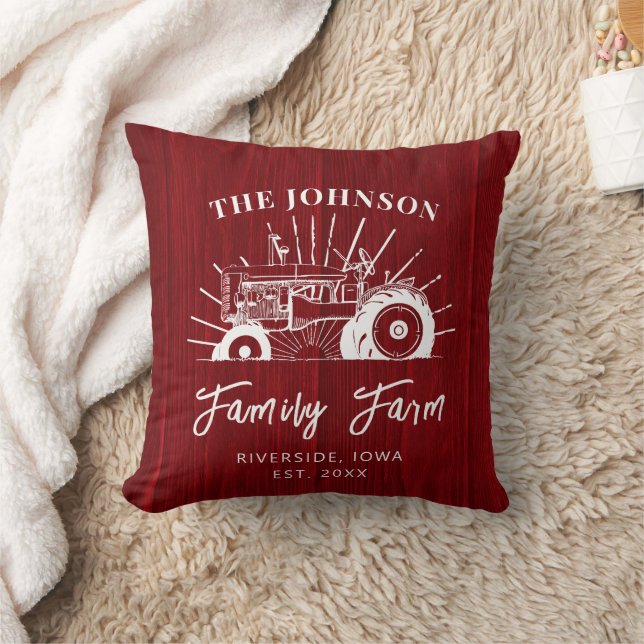 Coussin de Noël de ferme en bois rustique (Couverture)