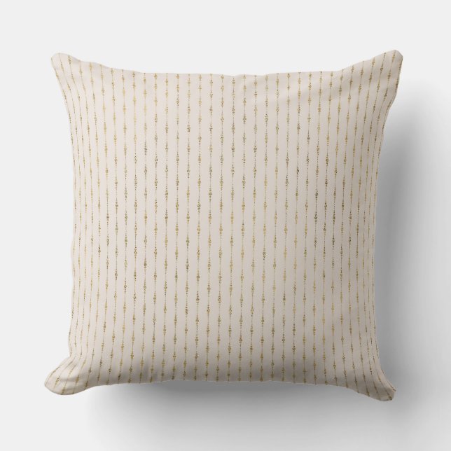 Coussin de Noël de luxe – Noir, Blanc & Or (Recto)