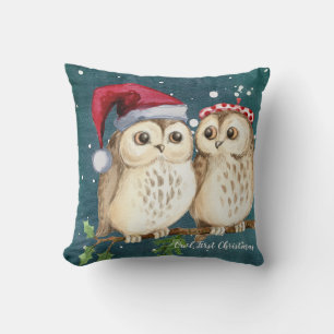 Coussin de Noël de notre premier Noël de hibou