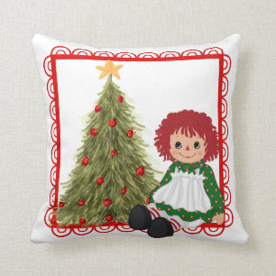 Coussin de Noël de poupée de chiffon