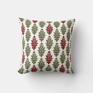 Coussin de Noël du concepteur rouge/vert